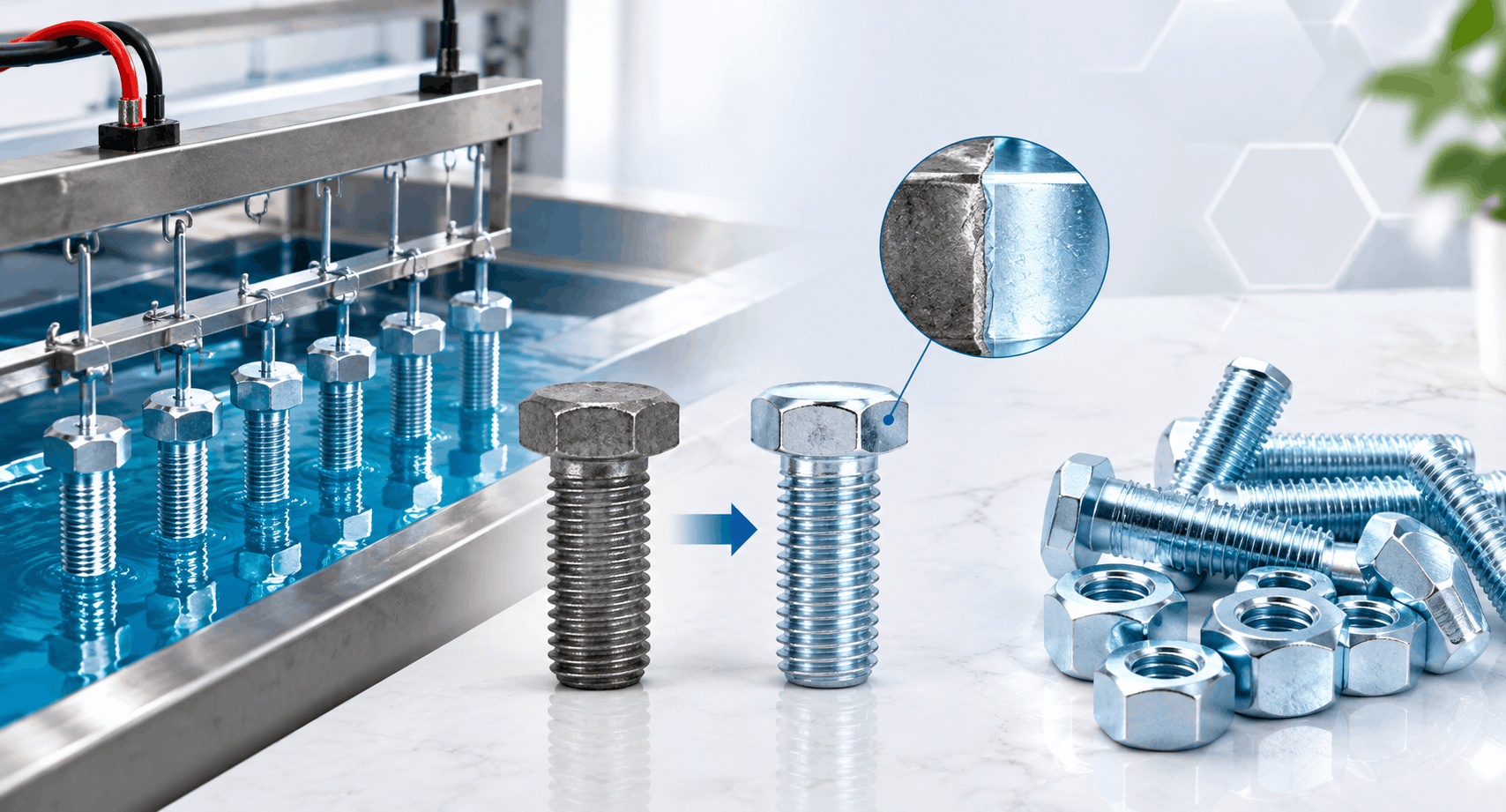 Metal components and industrial finishing